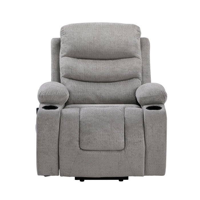 Sereno Power Lift Chair with Massage, Heat, Charging Ports and Cup-holders (9000GRY-1LTM)