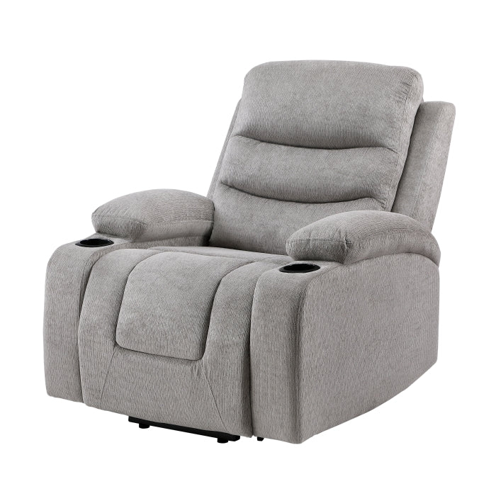 Sereno Power Lift Chair with Massage, Heat, Charging Ports and Cup-holders (9000GRY-1LTM)
