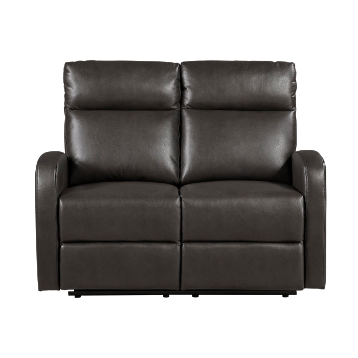 Allen Reclining Loveseat with Center Console — Espresso Manual