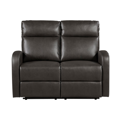 Allen Reclining Loveseat with Center Console — Espresso Manual