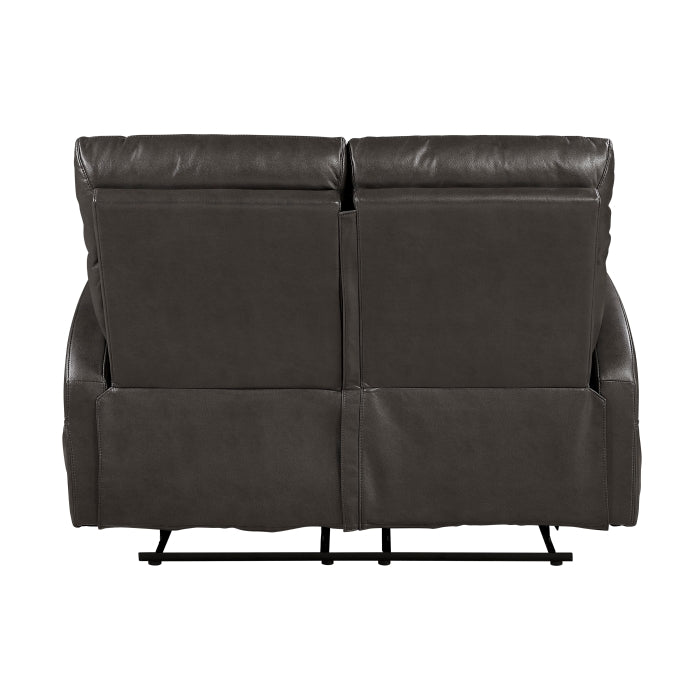 Allen Reclining Loveseat with Center Console — Espresso Manual