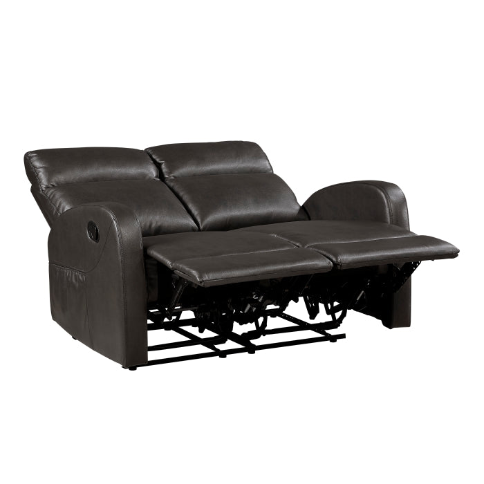 Allen Reclining Loveseat with Center Console — Espresso Manual