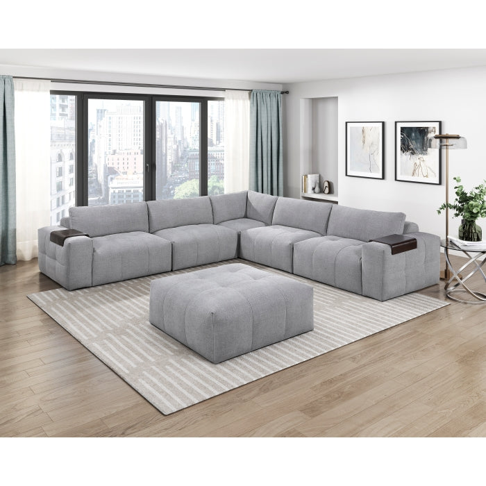 Tidal Ottoman with Caster