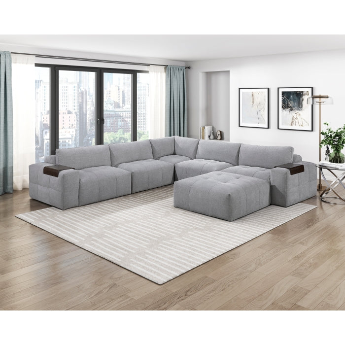 Tidal Ottoman with Caster