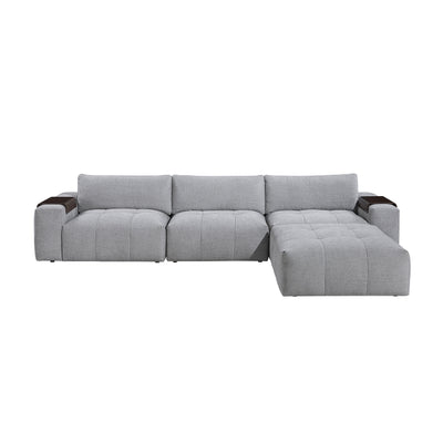 9155GY*41L1ROT 4-Piece Modular Sectional with Ottoman