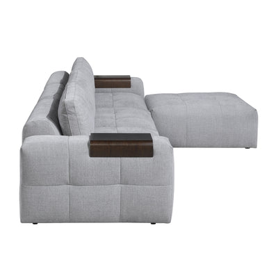 9155GY*41L1ROT 4-Piece Modular Sectional with Ottoman