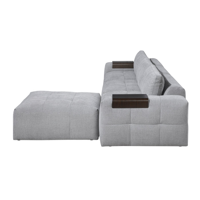 9155GY*41L1ROT 4-Piece Modular Sectional with Ottoman