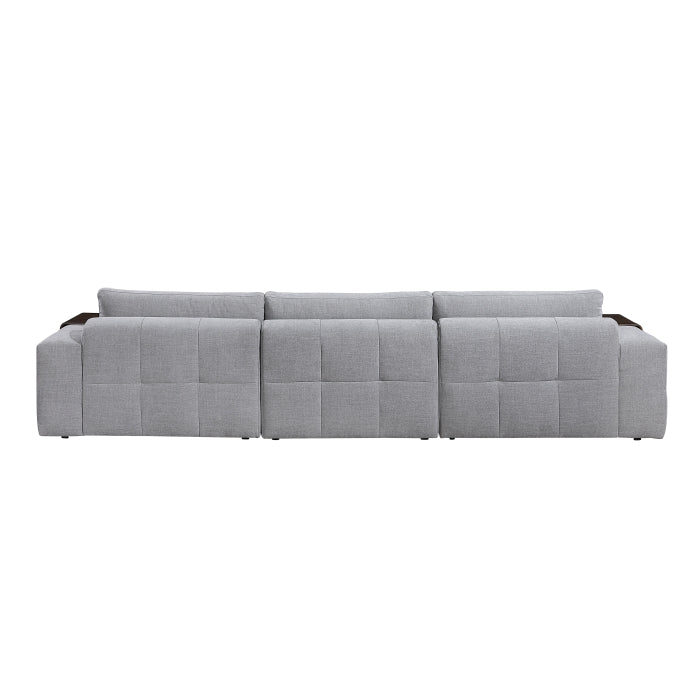 9155GY*41L1ROT 4-Piece Modular Sectional with Ottoman