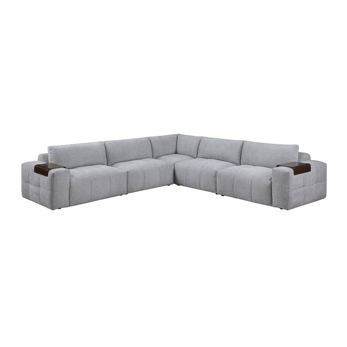 Tidal 5-Piece Modular Sectional (9155GY*51L1R)