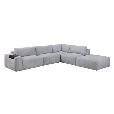 9155GY*51LOT 5-Piece Modular Sectional with Ottoman