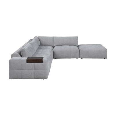 9155GY*51LOT 5-Piece Modular Sectional with Ottoman