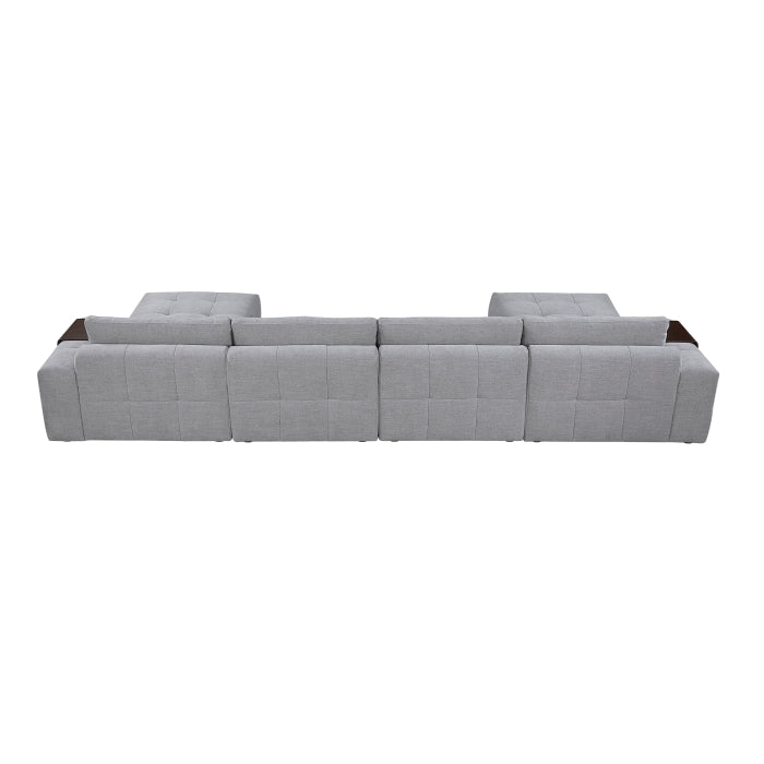 9155GY*61L1R2OT 6-Piece Modular Sectional with Two Ottomans