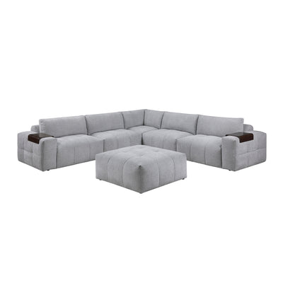 9155GY*61L1ROT 6-Piece Modular Sectional with Ottoman