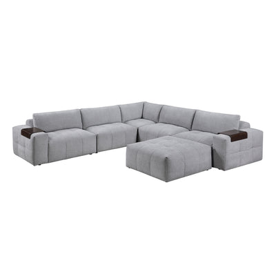9155GY*61L1ROT 6-Piece Modular Sectional with Ottoman