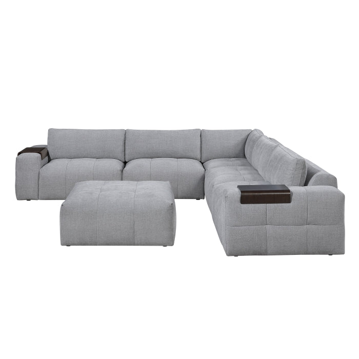 9155GY*61L1ROT 6-Piece Modular Sectional with Ottoman