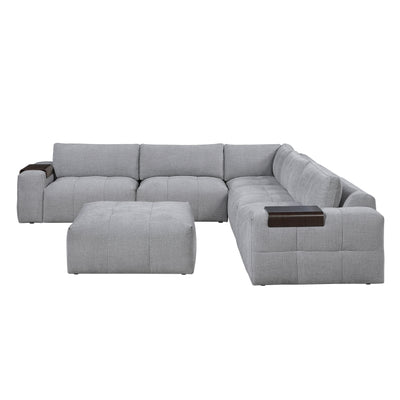 9155GY*61L1ROT 6-Piece Modular Sectional with Ottoman