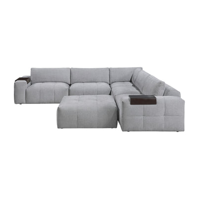 9155GY*61L1ROT 6-Piece Modular Sectional with Ottoman