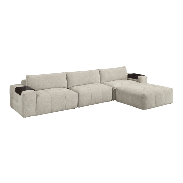 9155TP*41L1ROT 4-Piece Modular Sectional with Ottoman