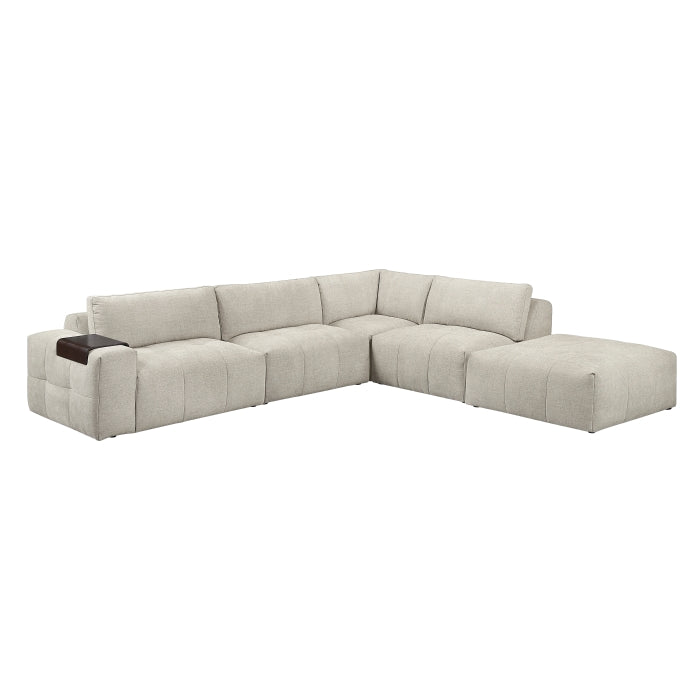 9155TP*51LOT 5-Piece Modular Sectional with Ottoman