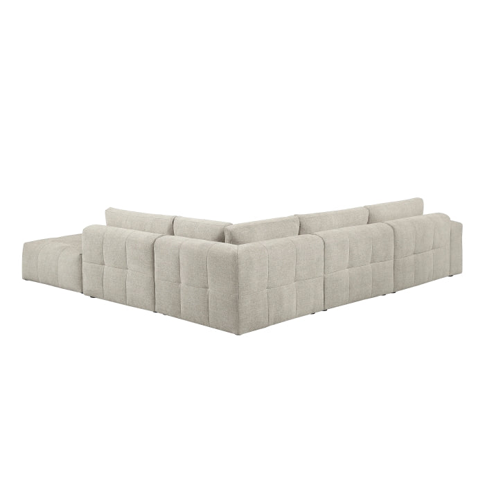 9155TP*51LOT 5-Piece Modular Sectional with Ottoman