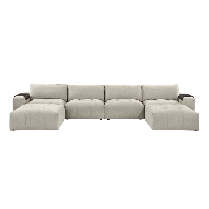 9155TP*61L1R2OT 6-Piece Modular Sectional with Two Ottomans