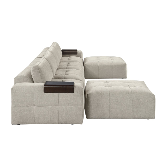 9155TP*61L1R2OT 6-Piece Modular Sectional with Two Ottomans