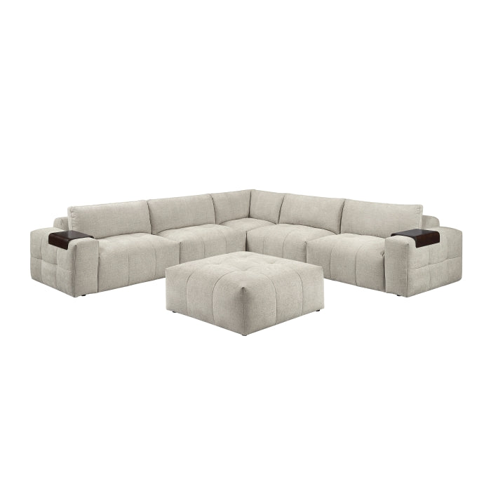9155TP*61L1ROT 6-Piece Modular Sectional with Ottoman