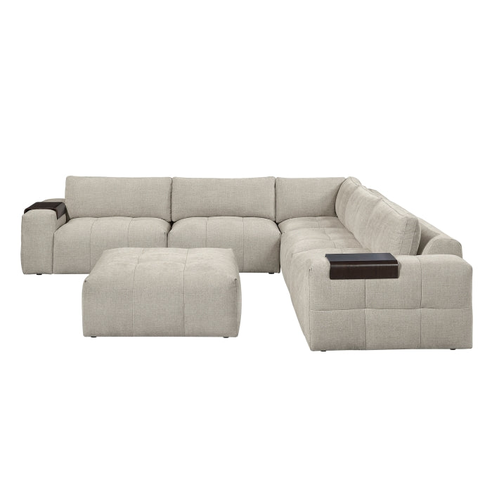 9155TP*61L1ROT 6-Piece Modular Sectional with Ottoman