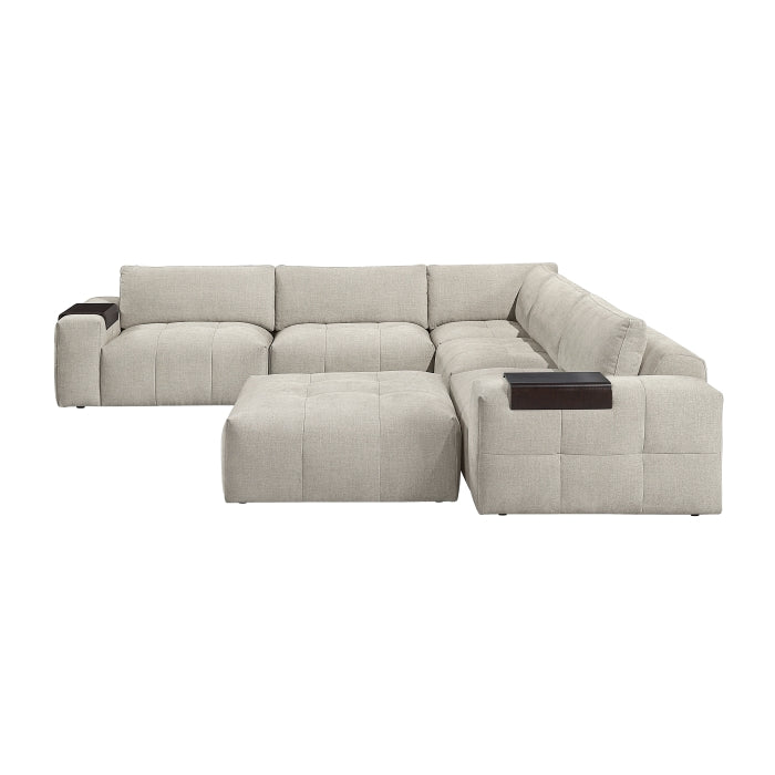 9155TP*61L1ROT 6-Piece Modular Sectional with Ottoman