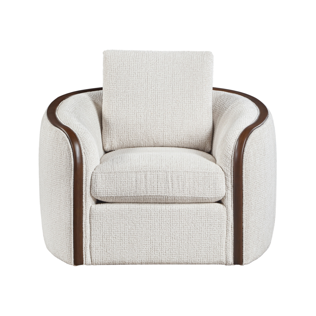Loom Chenille Swivel Chair front view