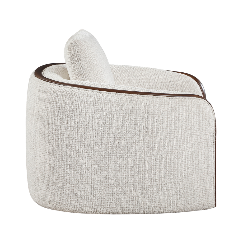 Loom Chenille Swivel Chair side view