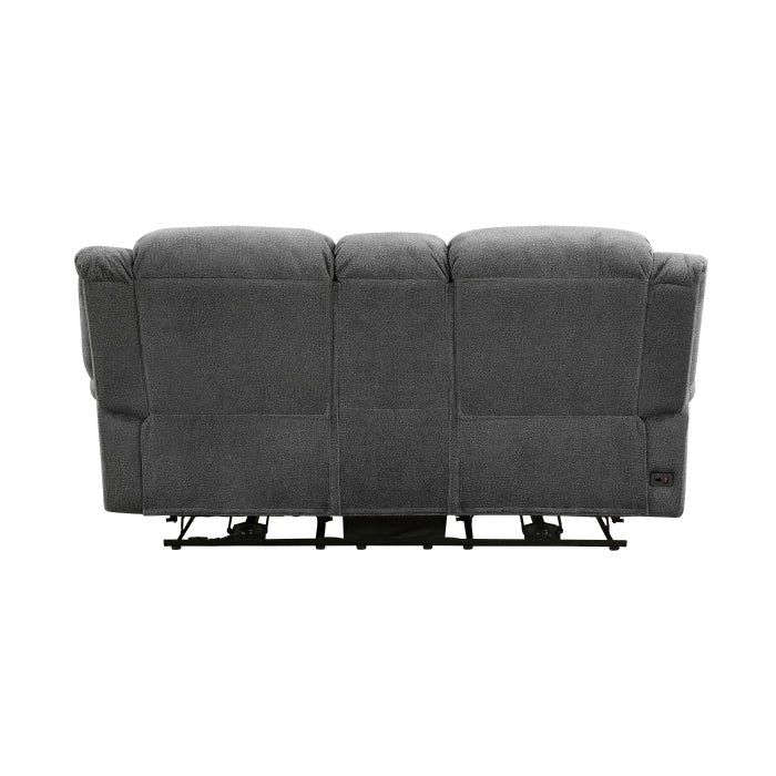 Brennen Reclining Loveseat — Charcoal Power