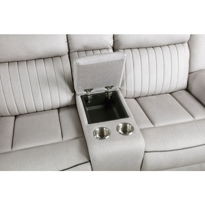 Brennen Reclining Loveseat — Mist Power