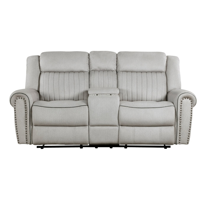 Brennen Reclining Loveseat — Mist Manual