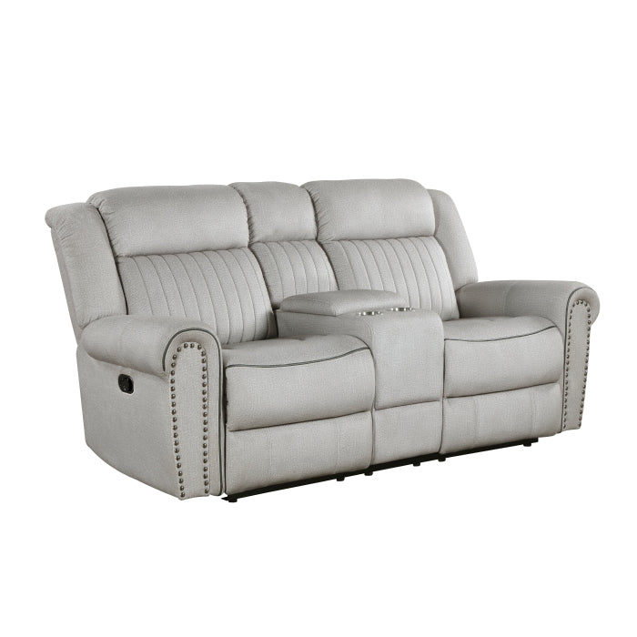 Brennen Reclining Loveseat — Mist Manual