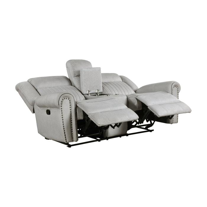 Brennen Reclining Loveseat — Mist Manual