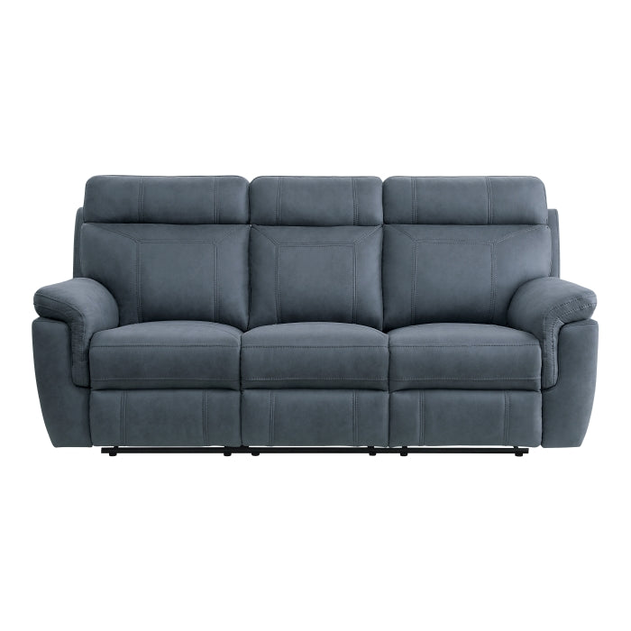Clifton Double Reclining Sofa with Center Drop-Down Cup Holders (9301BUE-3)