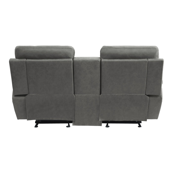 Clifton Glider Reclining Loveseat with Center Console — Pewter Manual