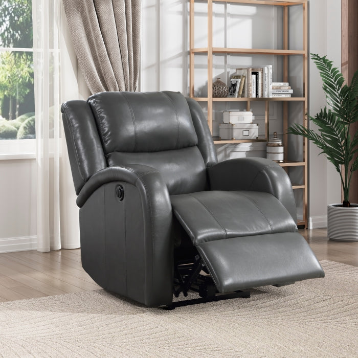 Foxcroft Power Reclining Chair (9316PUGY-1PW)