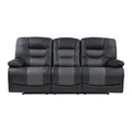 H01 Double Powe Reclining Sofa with Center Drop-Down Cup Holders, Receptacles and USB Ports - Clearance