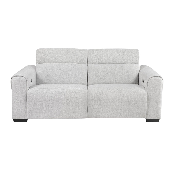 McPherson Power Double Reclining Love Seat with Power Headrests, Charging Ports