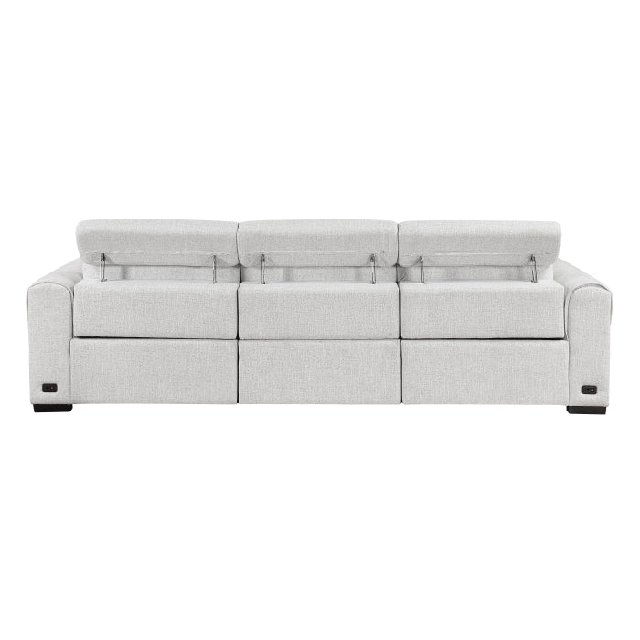McPherson Power Double Reclining Sofa with Power Headrests, Charging Ports