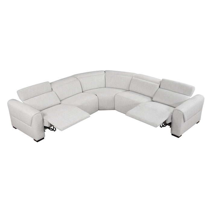 McPherson 5-Piece Modular Power Reclining Sectional with Power Headrests, Charging Ports
