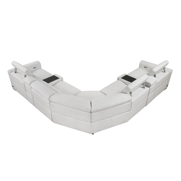 McPherson 7-Piece Modular Power Reclining Sectional with Power Headrests