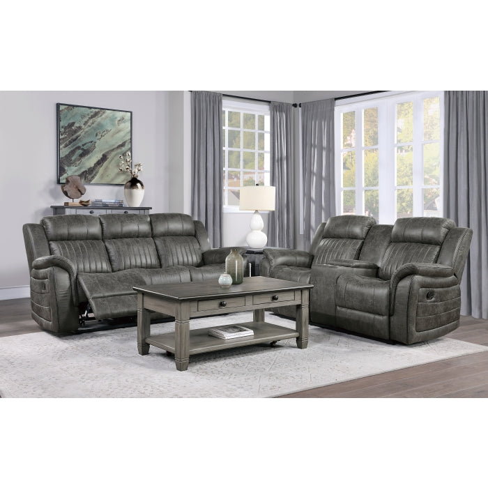 Centeroak Double Reclining Sofa (9479BRG-3)