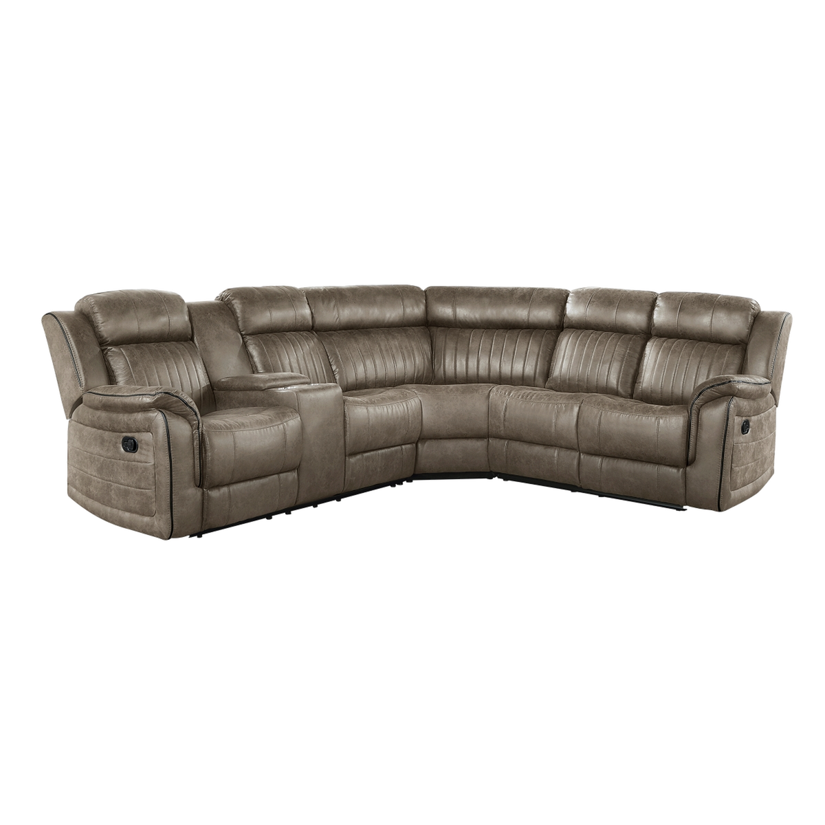 MRS-Centeroak 3-Piece Reclining Sectional front view
