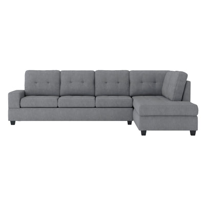 Maston 3-Piece Reversible Sectional with Drop-Down Cup Holders and Storage Ottoman (9507DGY*3OT)
