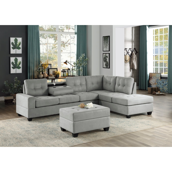 Maston Storage Ottoman (9507GRY-4)
