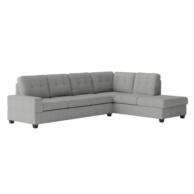 Maston 3-Piece Reversible Sectional with Drop-Down Cup Holders and Storage Ottoman (9507GRY*3OT)