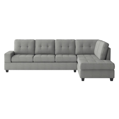 Maston 3-Piece Reversible Sectional with Drop-Down Cup Holders and Storage Ottoman (9507GRY*3OT)